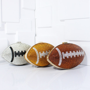 Cross-border e-commerce new evening bag exquisite high-end sense rugby foreign trade women's bag banquet bag ball bag