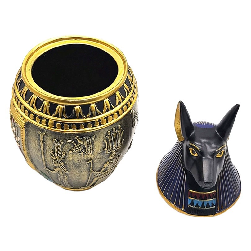 Египетский Фараон домашнее животное пюре канистра старый Бог охранник и благословение Анубиса Бог собака смерть пюре канистра кошка канистра украшения