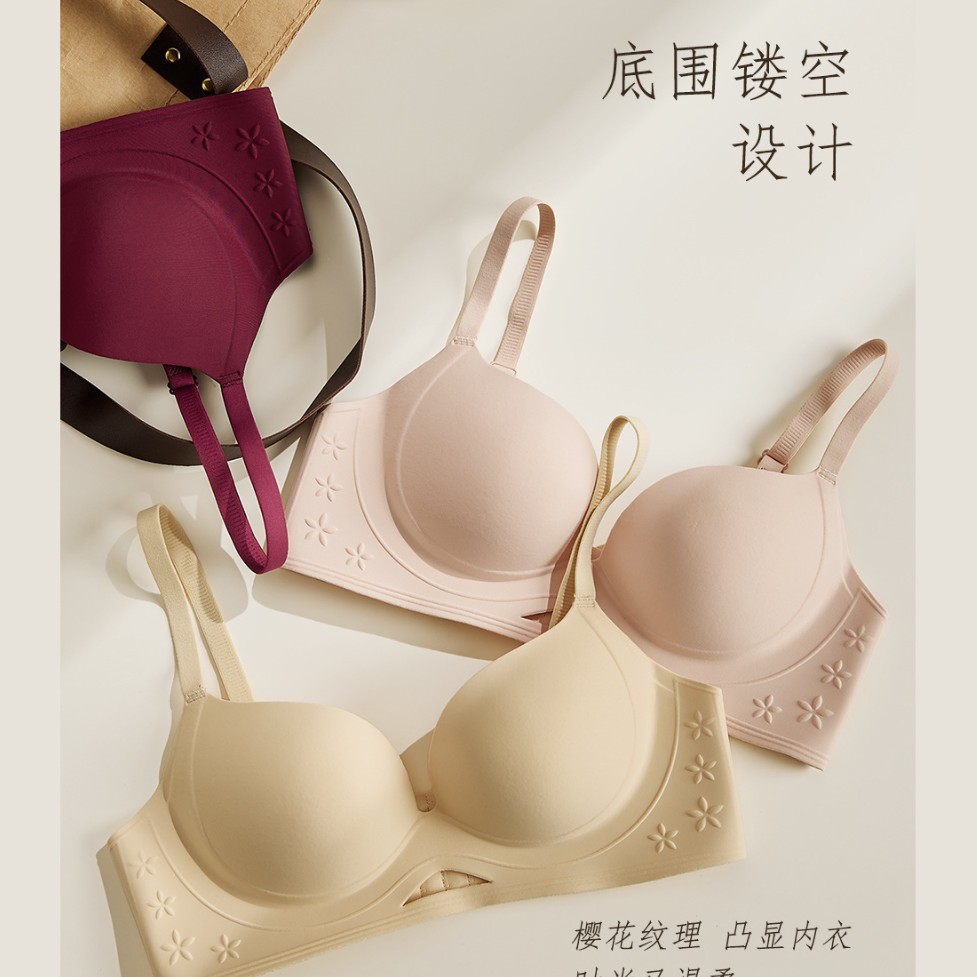 Venta directa de fábrica comercio electrónico transfronterizo Sudeste de Asia Vietnam Tailandia damas sin costuras sujetador de recogida lateral cómodo