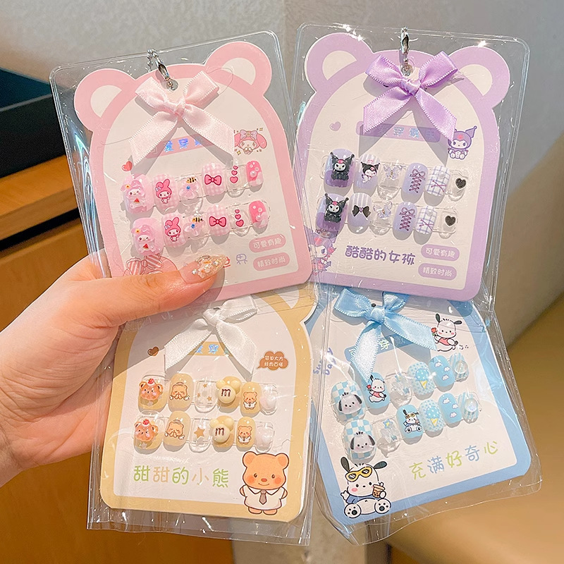 Children's Kulomi Cartoon Wear Armor Safe Non-toxic Nail Patch Baby Little Girl Cute Waterproof Nail Patch