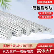 厂家生产铝包钢绞线 架空输电跨越导线用绞线 导电用铝包钢绞线