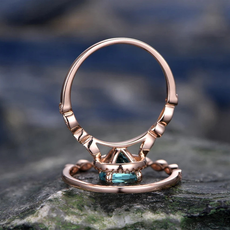 Jewelry & Accessories explosions ring couples wedding classic two ring wedding scene props_voghion.com