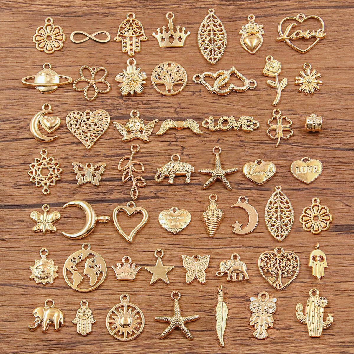 50 cross -border KC gold animal plant love pendant geometric…