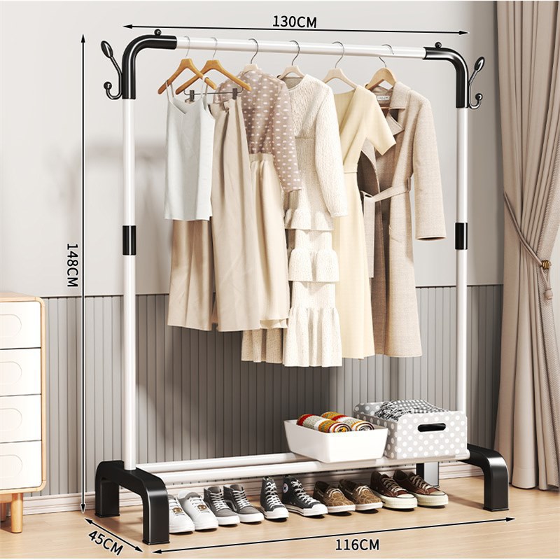 Percha de secado de ropa de piso dormitorio doméstico cuelga ropa plegable simple dormitorio interior móvil estante de sombrero de ropa fresca