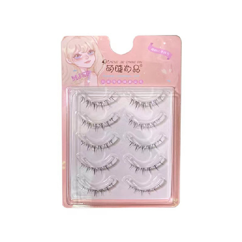 Linda pestaña Shangpin versión de dibujos animados Mao Liu dulce fresco inferior pestaña transparente tallo suave y cómodo segmentado maquillaje desnudo japonés ZX07