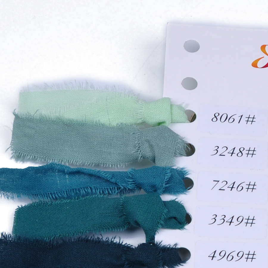 Ins deshilachado de algodón puro deshilachado cinta 4CM rollo decoración floral vintage eje de madera ramo de la boda decoración de tarjetas de felicitación