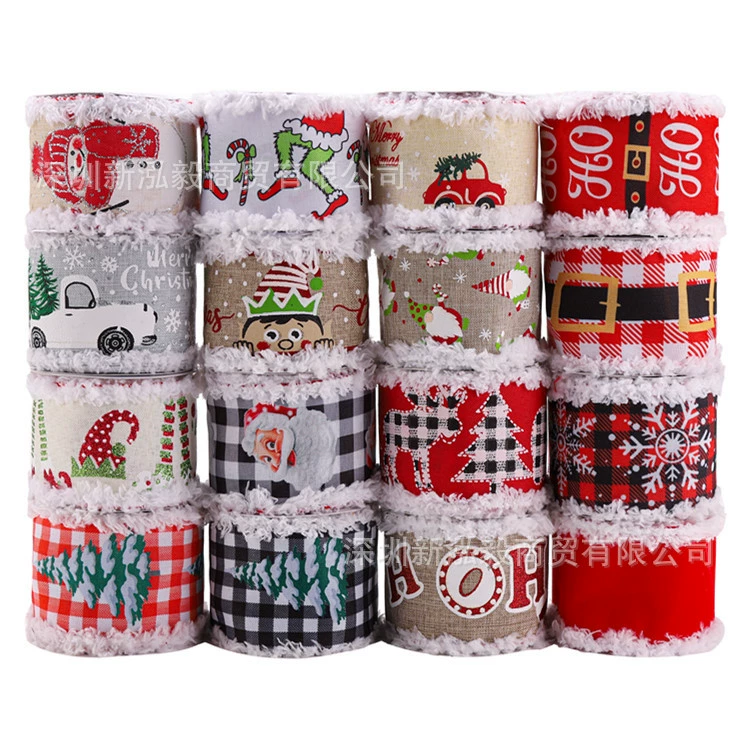 [Factory Outlet] Рождественская лента Hongyi с домашним украшением Плюшевые аксессуары для рождественской елки