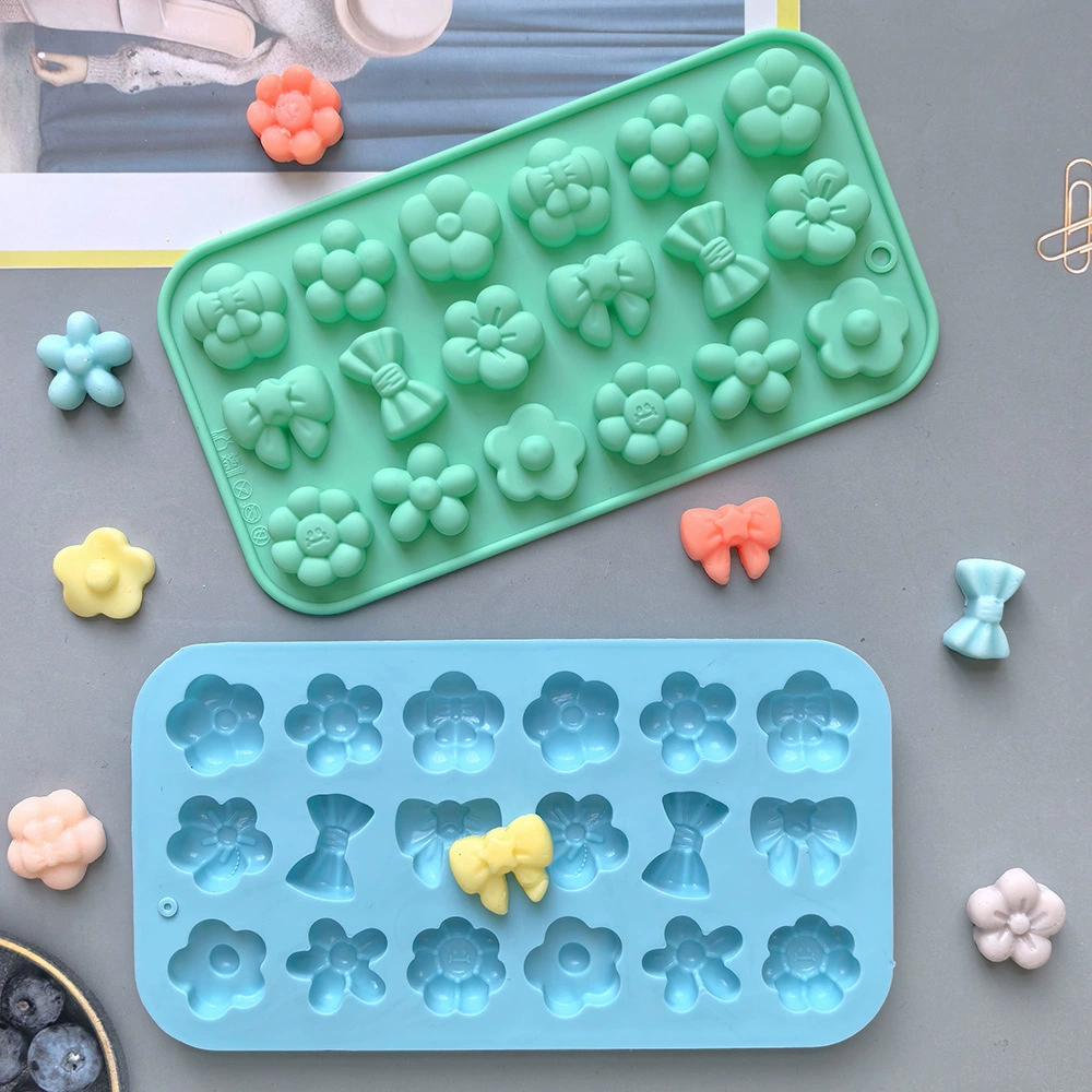 Acrylic compact silicone mold with bow, DIY, flowered