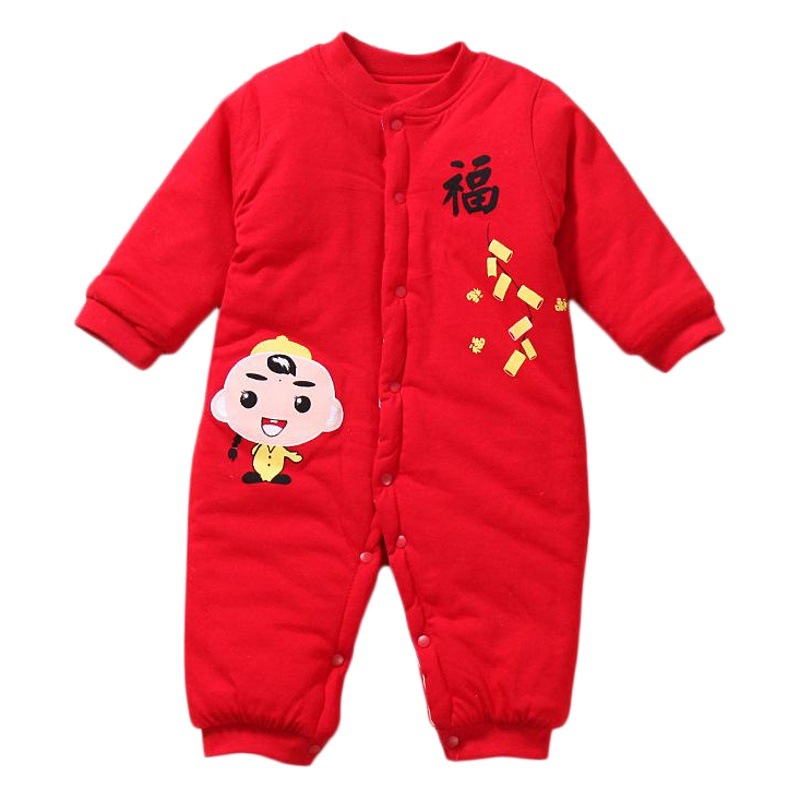Nuevo rojo festivo bebé mono recién nacido mameluco nuevo bebé Antártico mameluco de algodón al por mayor