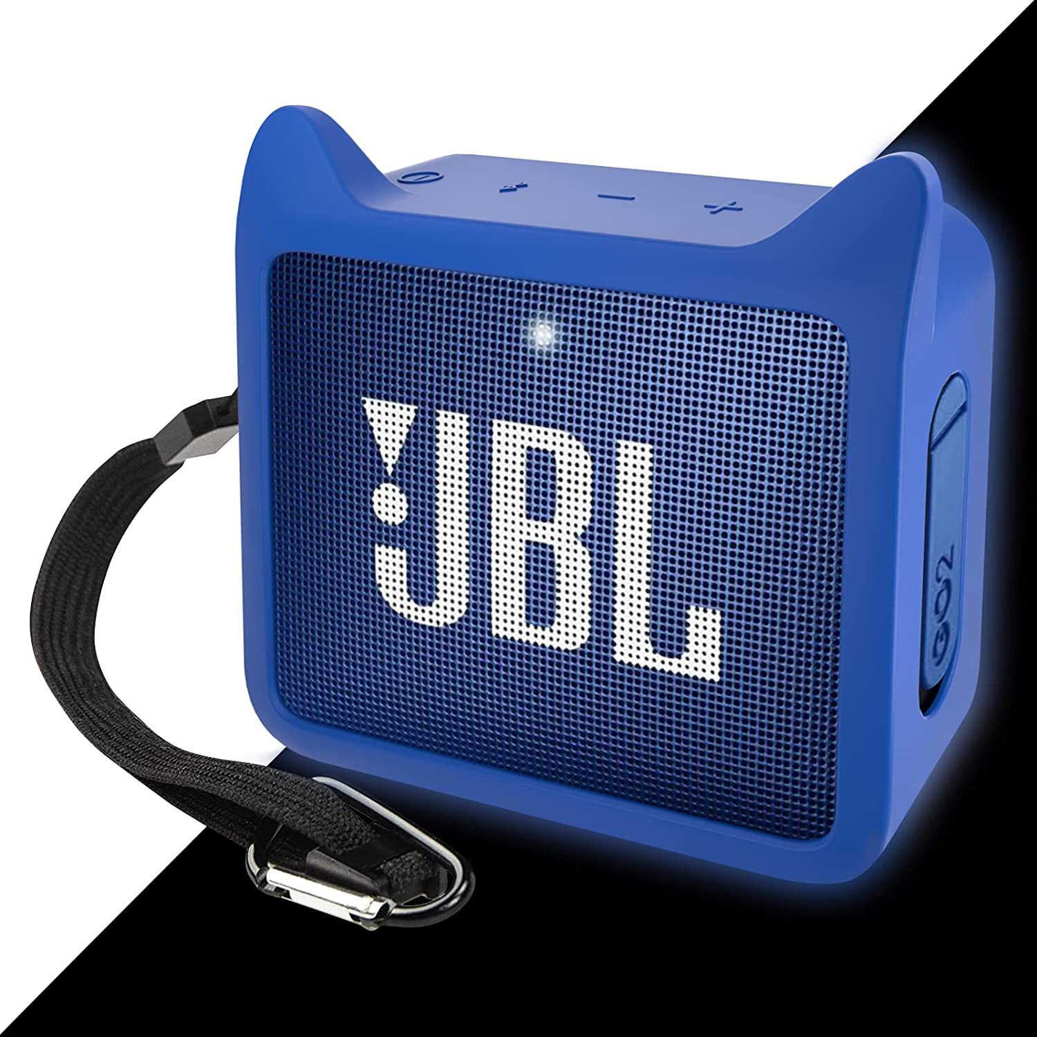 Aplicable a JBL GO2 Altavoz Bluetooth cubierta protectora de silicona de cuatro esquinas carcasa resistente a caídas cubierta de la caja de almacenamiento de audio de segunda generación de ladrillo dorado