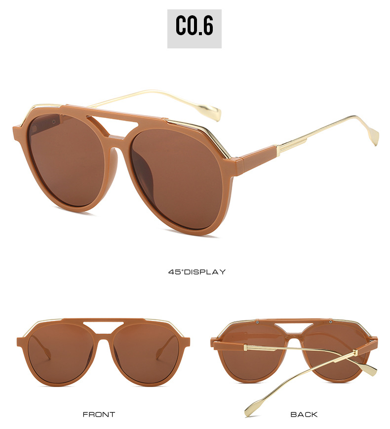 Gradient Color Pattern Unisex Gender Basic Simple Style Gradient Color PC UV400 Protection Toad Glasses Full Frame Women's Sunglasses