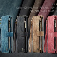 外贸适用iPhone17多卡拉链插卡商务皮套三星S25U拉链卡包手机壳