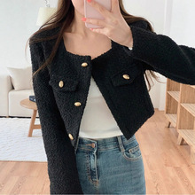 批发小香风加厚外套女装冬季2025新款法式短款感炸街气质百搭上衣