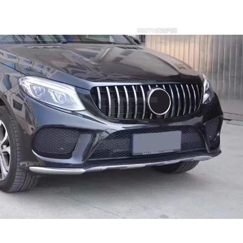 Suitable for 2015-2019 Mercedes-Benz Gle W166 Modified Center Grille Gt Vertical Strip Starry Front Bumper Air Intake Grille