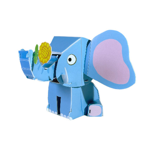3D Stereoscopic Jigsaw Cross-border DIY Handmade Paper Dinosaur Children's Intelligence Cartoons Animal Fun Toys Puzzle 