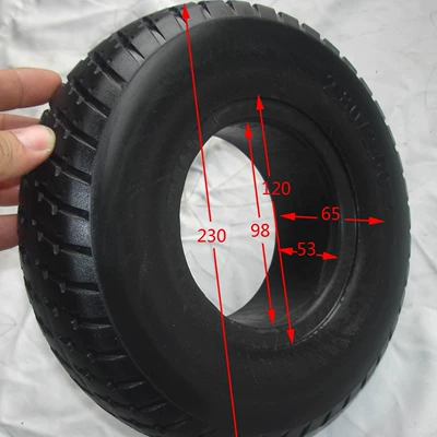 Tires, Puncture-Proof and Explosion-Proof, 2.80/2.50-4, Elektrikli avtomobil şinləri