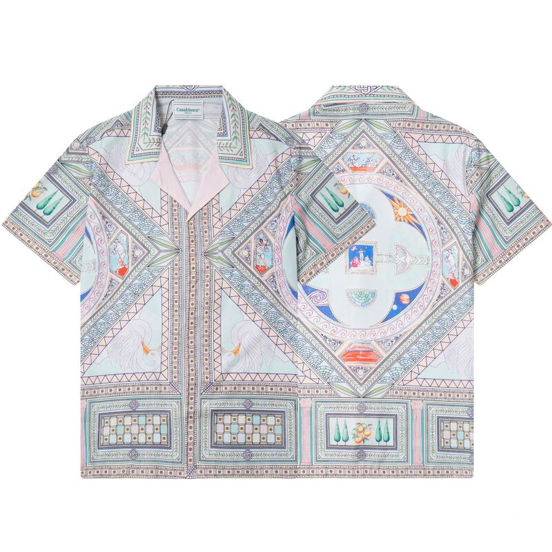 Cross-Border Summer Amiri Suit Classic Cashew Pattern Printed Amiri Casual Shorts Shirt Sports Men's and Women's Clothing