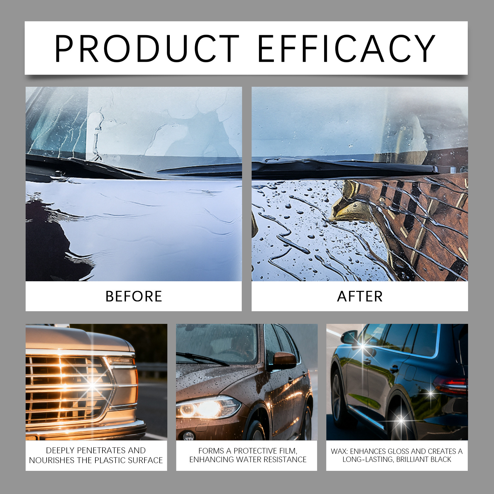 Rayhong Car Plastic Gloss Care Cream Interior Dashboard Polishing Maintenance Decontamination and Stain Removal Cleaning Agent
