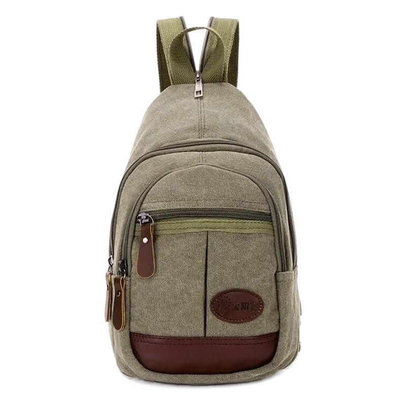 Chest Bag Men's Korean-style Crossbody Bag Shoulder Bag Men's Trendy Brand Popular Chest Bag Canvas Fashionable Casual Small Backpack