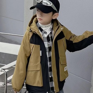 Children's Clothing Boys' Jacket Three-In-One Fleece-Lined 2025 New Medium and Large Kidsren's Work Jacket Thickeneded Kidsren's Clothing 2