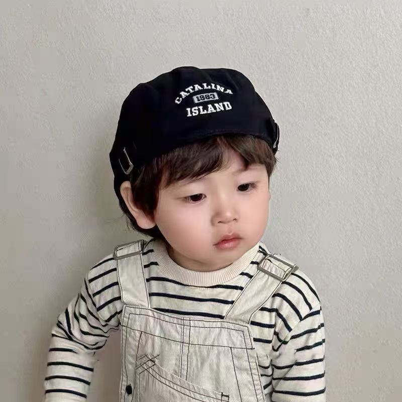 Sombrero de bebé primavera y otoño estilo coreano de moda para niños, boina para niñas, sombrero anti-avance para niños