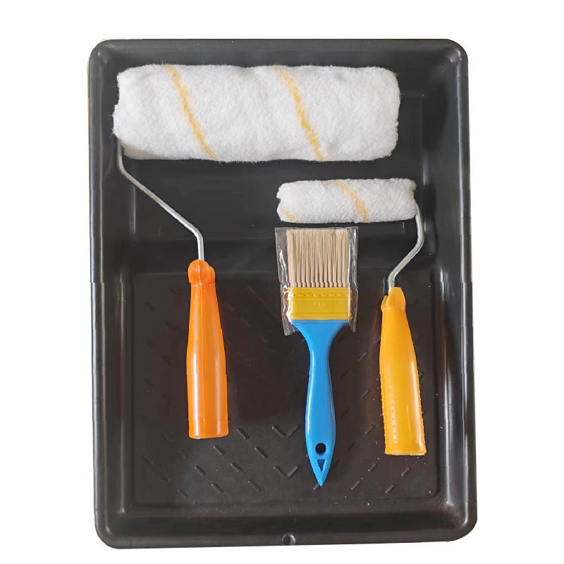Pintor Herramienta de pintura de pared Cepillo de rodillo Pintura de látex Cepillo de pintura Bandeja de pintura Juego de decoración Combinación al por mayor image 10