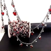Mother-child chain red heart chain