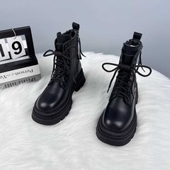厚底マーティンブーツ レディースブーツ 英国風 シングルレザーブーツ レディース 2025新作 万能でハンサムなファッション スリムブーツ 身長アップ