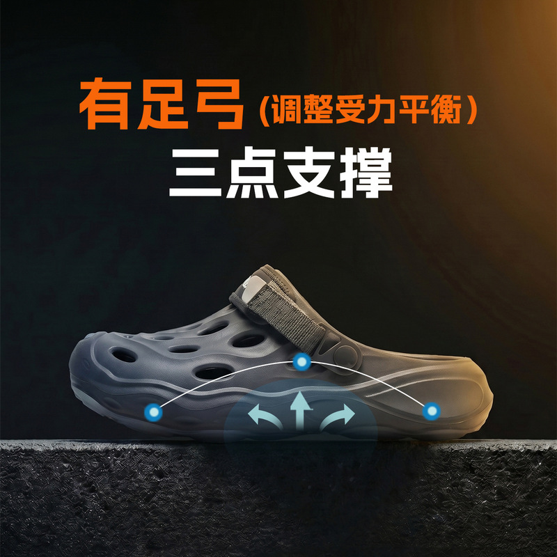 Non-Slip Clogs for Men, Suitable for Outdoor Activities Like Fishing, Hiking, and Trekking, with Arch Support, Comfortable, Breathable, and Not Tiring on the Feet