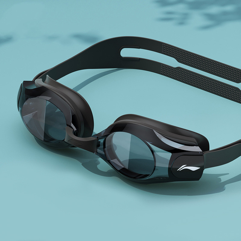 Li Ll-Ning Ning Swimming Goggles Comfortable Large Frame High-Definition Anti-Fog Waterproof Adult Swimming Black Competition Unisex
