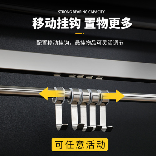 Stainless steel 304 towel rack no punching folding towel rack hotel engineering storage rack bathroom toilet storage