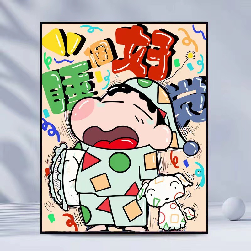 Pintura de aceite digital DIY hecho a mano dibujos animados Dibujos Animados fresa oso acrílico pintura aceite mural