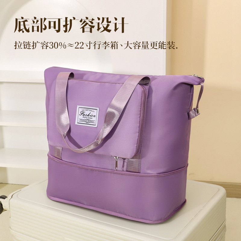 大容量可扩展旅行包女短途出差手提健身包可折叠待产收纳行李包包|undefined