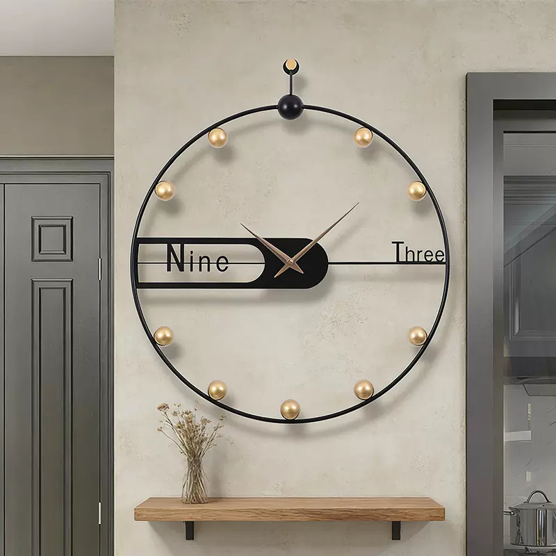 跨境简约挂钟客厅壁钟轻奢背景墙装饰钟表时尚艺术时钟北欧家用