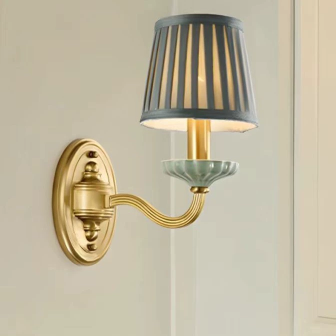 Copper ceiling lamp, ceiling light, sconce for bedroom, American style