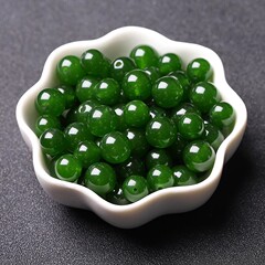7a和田玉碧玉色緑玉髄散珠ホウレンソウ緑翡翠円珠diy手作りビーズブレスレットネックレス