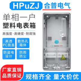 单相一户电子插卡电表箱 家用电表箱 PC透明塑料电表箱