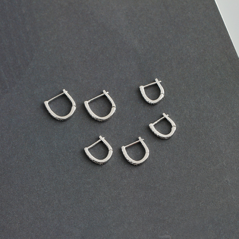 Style Simple Géométrique Argent Sterling Placage Des Boucles D'oreilles 1 Paire display picture 12