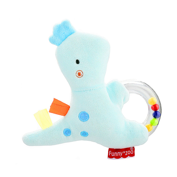 Funnyzoo Anillo de manivela animal Sonajero de mano recién nacido Anillo de mano 0-1 Muñeca calmante Juguete de bebé