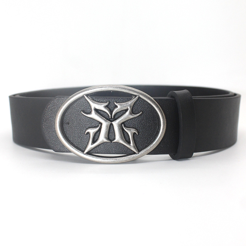 Trendy New Original Design Oval Buckle Belt Jeans Dress All-match Personality Fashion Accessories Belt
