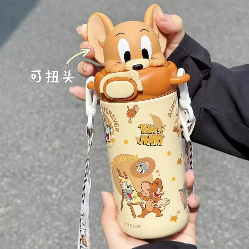 猫和老鼠联名保温杯女生2025新款高颜值吸管杯子礼物可爱水杯便携|undefined
