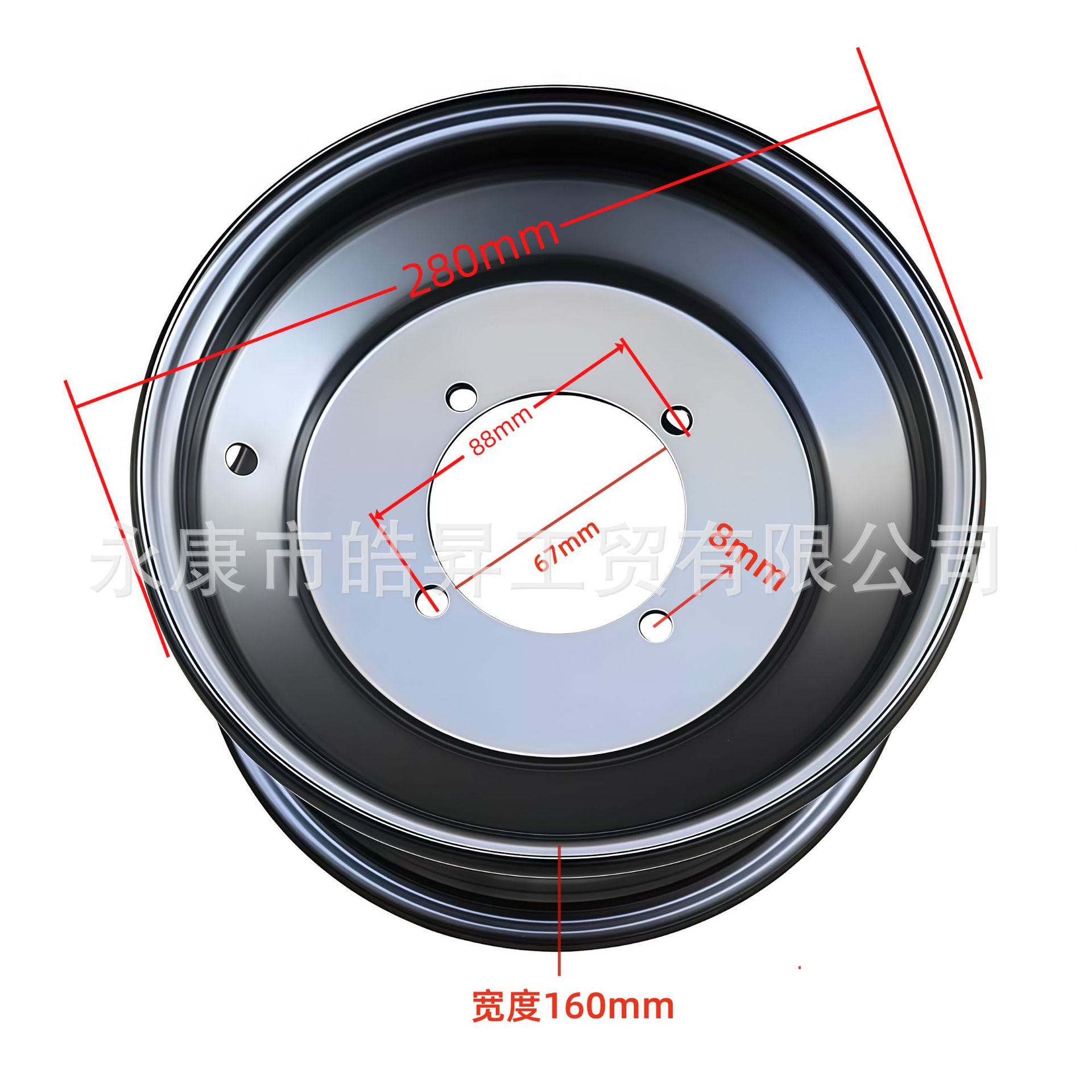 Atv Beach Vehicle Accessories 23X7.00-10 Tire Rim 22X10-10 Four-Wheel Go-Kart Four-Hole Wheel Hub