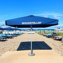 户外伞铝中柱方伞花园奶茶店咖啡厅拍照太阳伞防雨防晒沙滩伞简约