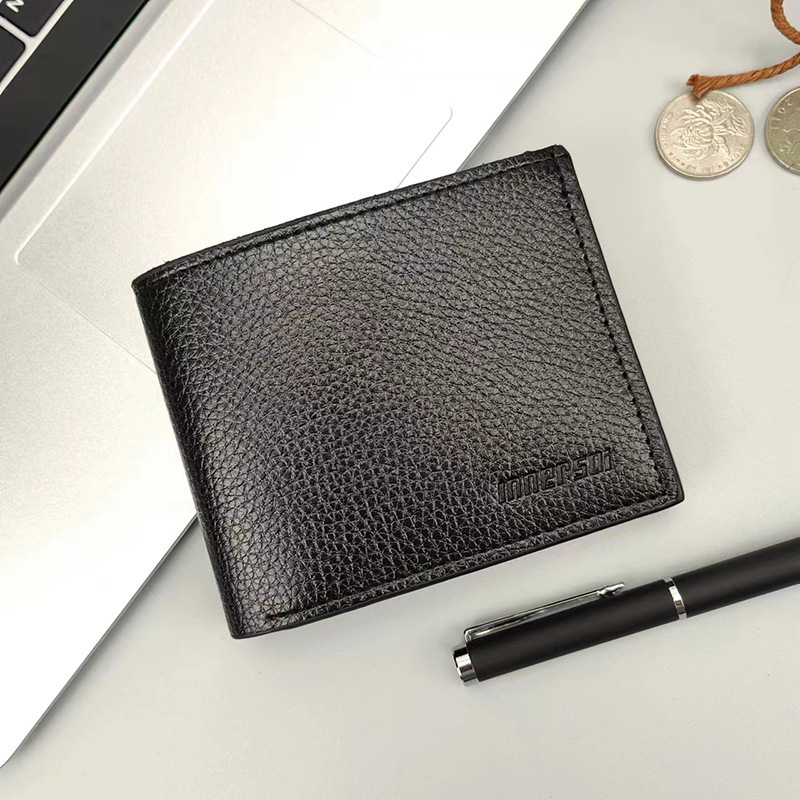 Foreign trade new men's wallet short with zipper double loose-leaf multi-function wallet exercise license driver's license leather case Foreign trade new men's wallet short with zipper double loose-leaf multi-function wallet exercise license driver's license leather case