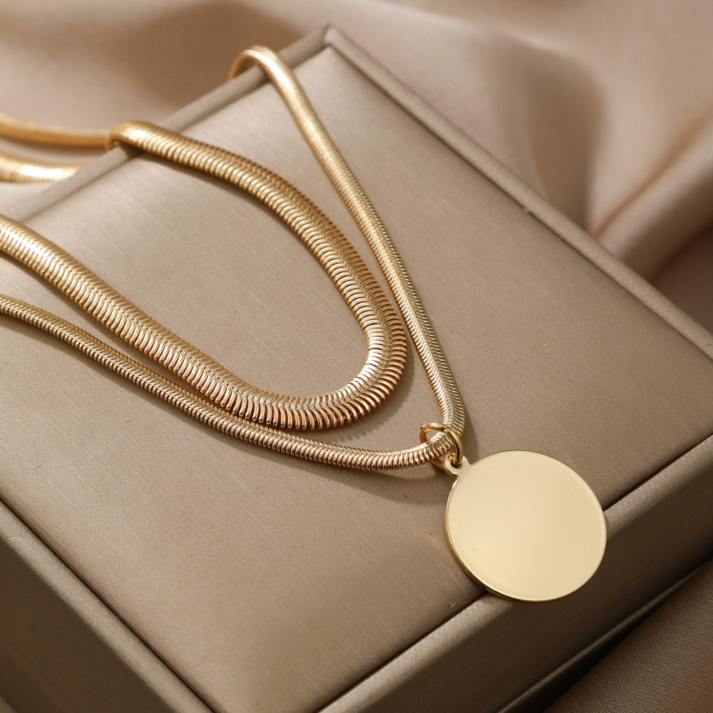 Retro Geometric Copper Necklace Copper Necklaces