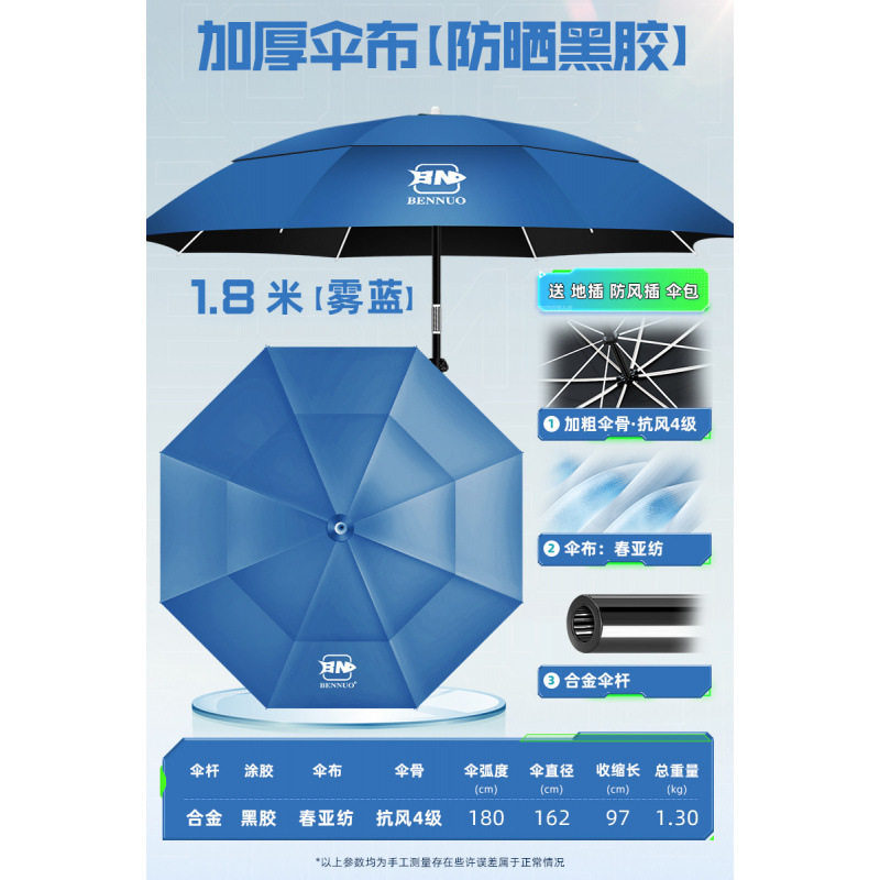 Paraguas de pesca 2025 nuevo paraguas de pesca al aire libre paraguas de muletas de lluvia contra el sol