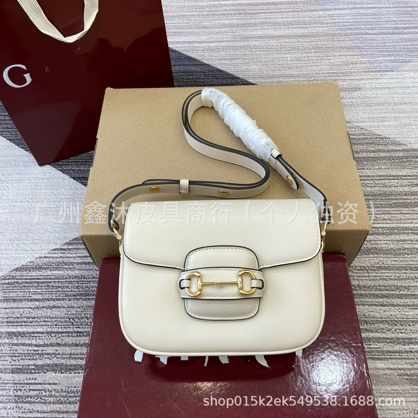 G驰1955复古马鞍包经典马衔扣单肩斜挎百搭真皮女包高品质供跨境