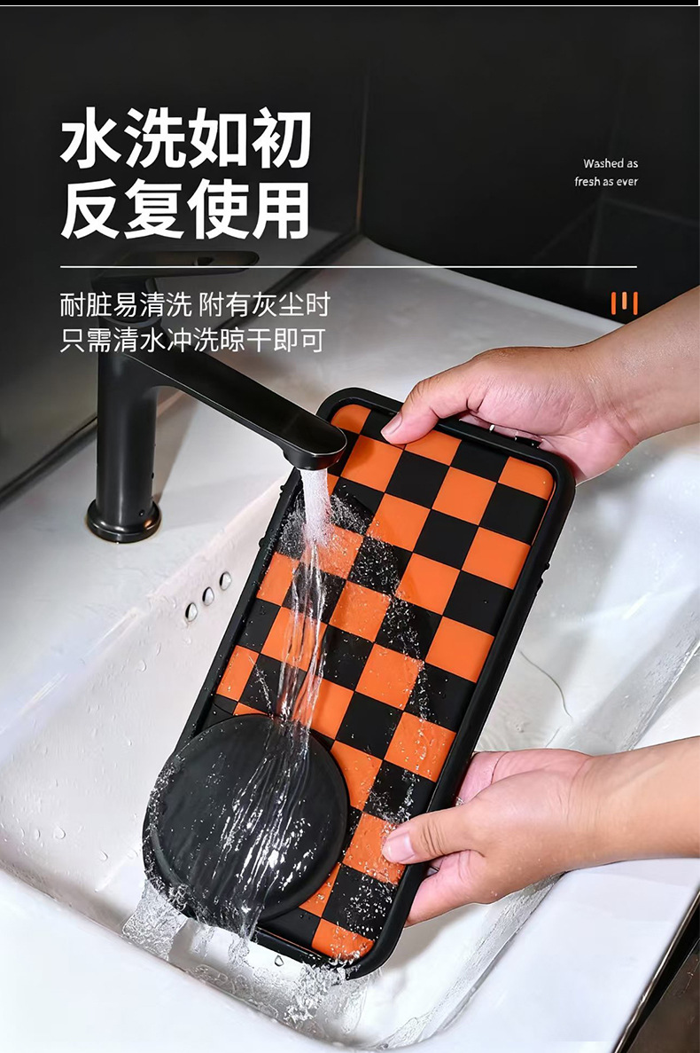 Car Anti-Slip Mat Center Console Interior Instrument Panel Silicone Navigation Mobile Phone Holder Parking Number Plate Multi-Function