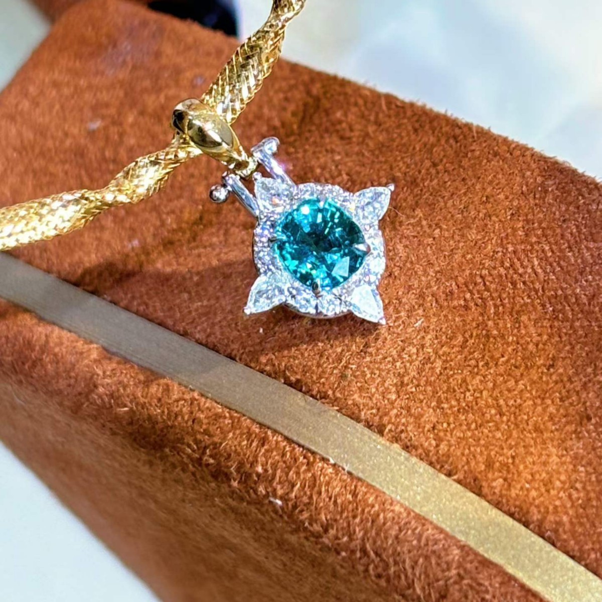 Tourmaline Pendant 18k Gold Versatile Accessories Gift Jewelry Jewelry Company Exquisite Y1960