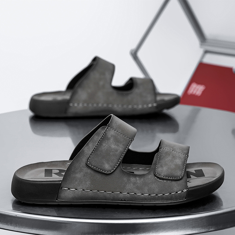 Nuevas sandalias de moda boutique transfronterizas para hombres, sandalias de calidad para interiores y exteriores, zapatos de playa transpirables casuales británicos